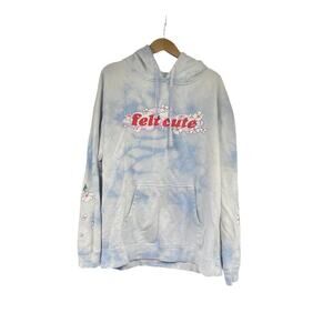 BSR By Samii Ryan Dolls Kill/Revolve Women Hoodie Felt cute blue flowers Large